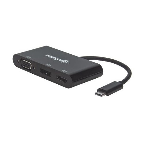 CONVERTIDOR VIDEO INTELLINET USB-C A HDMI/ DP/SVGA MST (HDMI Y DP 4K)