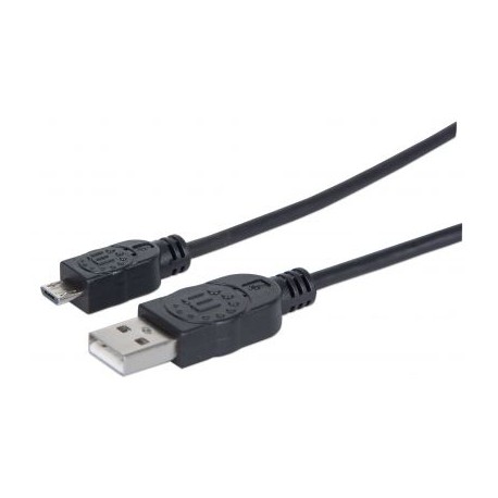 CABLE MANHATTAN USB A MACHO - MICRO B MACHO 1.8M NEGRO 307178
