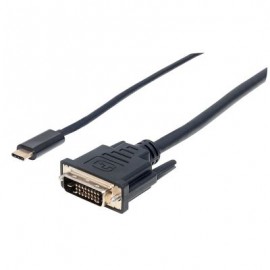 CABLE ADAPTADOR MANHATTAN USB-C A DVI-D 2.0M 1080P 152457