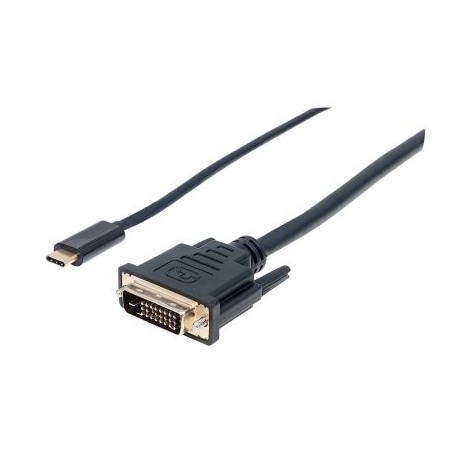 CABLE ADAPTADOR MANHATTAN USB-C A DVI-D 2.0M 1080P 152457