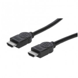 CABLE MANHATTAN HDMI CON ETHERNET HDMI MACHO 2 METROS NEGRO 393751