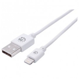 CABLE ILYNK LIGHTNING MANHATTAN 8P A USB BLANCO 3.0 MTS 390866