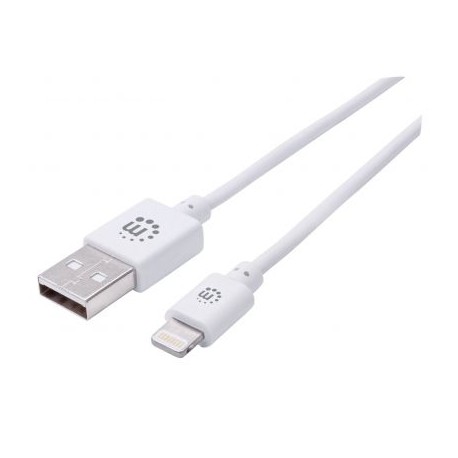 CABLE ILYNK LIGHTNING MANHATTAN 8P A USB BLANCO 3.0 MTS 390866