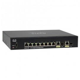 SWITCH CISCO SG350-10MP-K9-NA 8+2SFP PUERTOS NEGRO