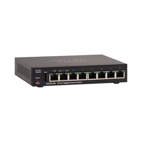 SWITCH CISCO SG250-08-K9-NA 8 PUERTOS GIGABIT
