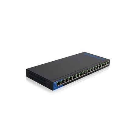 SWITCH LINKSYS METALICO 16 PTOS GIGABIT 8 PTOS PoE+ LGS116P
