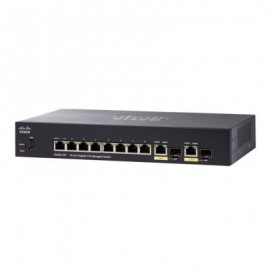 SWITCH CISCO SG350-10P-K9-NA 10-PORT GIGABIT POE MANAGED 62W