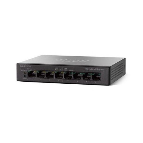 SWITCH CISCO SERIE 110, 8 PTOS GE, DESKTOP, NO ADMIN, (SG110D-08-NA)