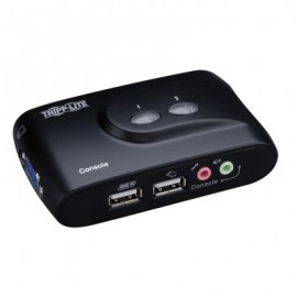 KVM COMPACTO TRIPPLITE 2 PUERTOS USB CON AUDIO Y CABLES