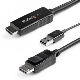 CABLE STARTECH CONVERTIDOR STARTECH HDMI A DP DE 2M ALIM USB 4K 30HZ