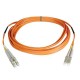CABLE TRIPP LITE FIBRA OPTICA DUPLEX LC MACHO 1M NARANJA N320-01M