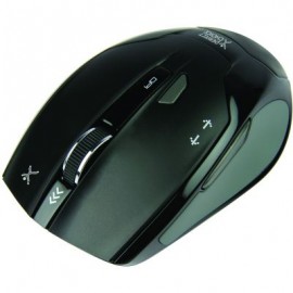 MOUSE PERFECT CHOICE NEGRO, 6 BOTONES, RF INALÁMBRICO, ÓPTICO 1480 DPI