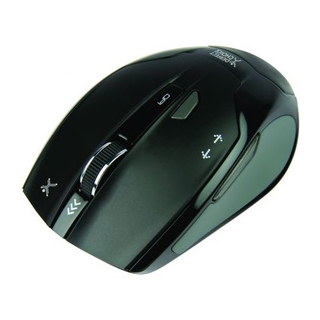 MOUSE PERFECT CHOICE NEGRO, 6 BOTONES, RF INALÁMBRICO, ÓPTICO 1480 DPI