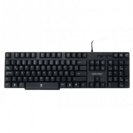 TECLADO PERFECT CHOICE USB, QWERTY, ALÁMBRICO, UNIVERSAL, NEGRO