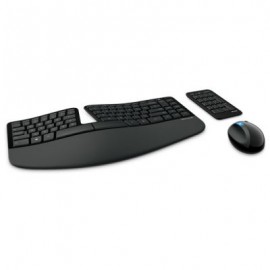 KIT MICROSOFT TECLADO Y MOUSE INALAMBR SCULPT ERGONOMICO USBL5V-00004