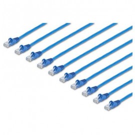 CABLE STARTECH DE RED RJ45 CAT6 AZUL DE 4.5M PACK DE 10 SIN ENGANCHE