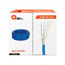 BOBINA CABLE UTP CAT6 QIAN QGR-NC006 AZUL 305 MTS