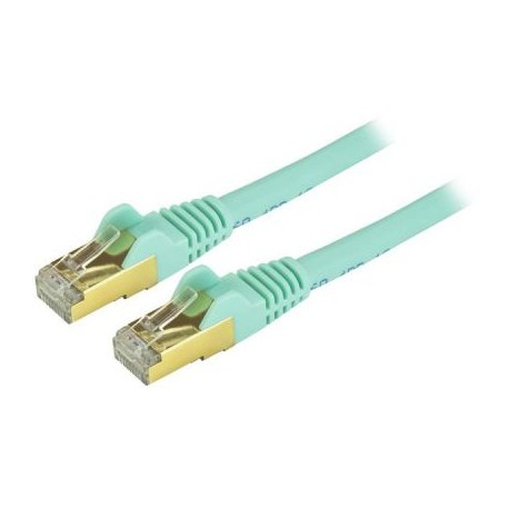 CABLE PATCH STARTECH.COM CAT6 RJ-45 MACHO 1.2M TURQUESA C6ASPAT4AQ