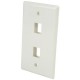 STARTECH PLACA DE PARED 2 SALIDAS RJ45 BLANCO PLATE2WH