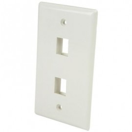 STARTECH PLACA DE PARED 2 SALIDAS RJ45 BLANCO PLATE2WH
