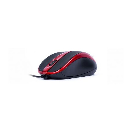 MOUSE NACEB TECHNOLOGY NA-099R, ROJO, 4 BOTONES, USB, ÓPTICO, 1000DPI