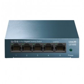 SWITCH ESCRITORIO PARED TP LINK/5PTOS GIGA/ACERO/PLUG & PLAY/LS105G
