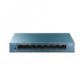 SWITCH ESCRITORIO PARED TP LINK/8PTOS GIGA/ACERO/PLUG & PLAY/LS108G