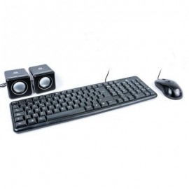 KIT DE TECLADO Y MOUSE CON BOCINAS NACEB NEGRO NA-228