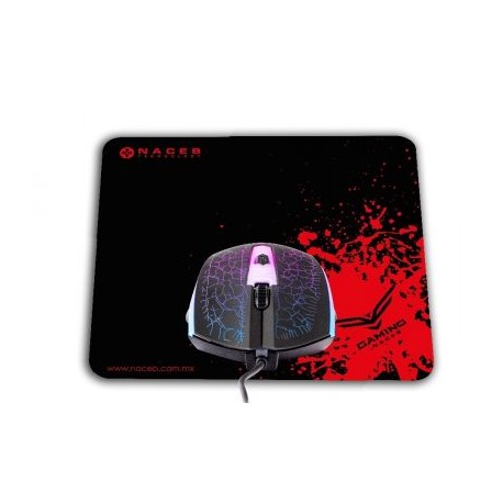 NACEB TECHNOLOGY KIT MOUSE Y MOUSE PAD GAMER 800,1000,1200DPI NA-632