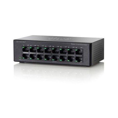 SWITCH CISCO FAST ETHERNET SF110D-16HP POE 16 PUERTOS 3.2 GBIT/S