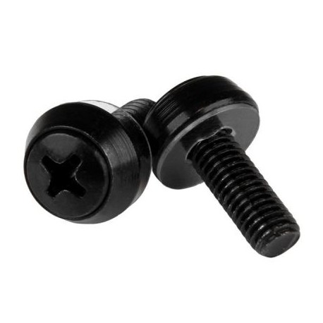 STARTECH PAQ. 100 TORNILLOS P.RACK M6x12mm NEGRO CABSCRWSM62B