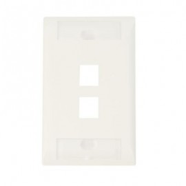 FACEPLATE COMMSCOPE BLANCO ALPINO 2 PUERTOS SL 1-2111009-3