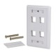 PLACA DE PARED LOGICO WP304 4 RANURAS RJ-45 COLOR BLANCO
