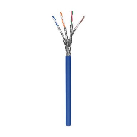 BOBINA CABLE DE RED INTELLINET CAT 6A SFTP 305M SOLIDA AZUL 705042