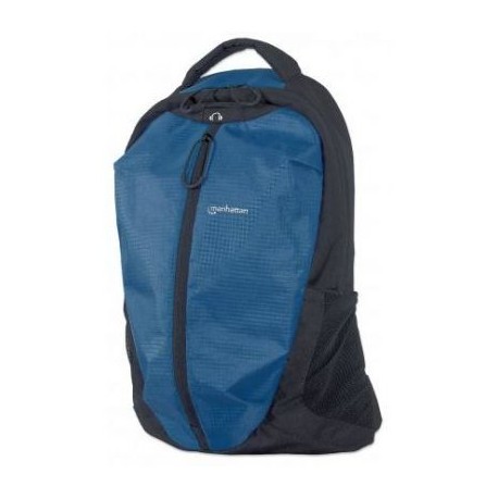 MOCHILA MANHATTAN 15.6" AIRPACK NYLON, NEGRO/AZUL 439718