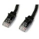 Cable 7.6m Red Cat6 UTP RJ45 Patch Snagless Negro STARTECH N6PATCH25BK