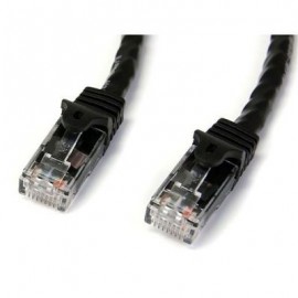 Cable 7.6m Red Cat6 UTP RJ45 Patch Snagless Negro STARTECH N6PATCH25BK