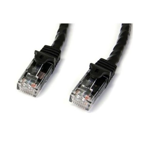 Cable 7.6m Red Cat6 UTP RJ45 Patch Snagless Negro STARTECH N6PATCH25BK