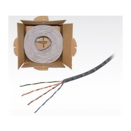 BOBINA DE CABLE VORAGO CAB-207 CAT 5E GRIS 305MTS