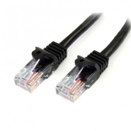 CABLE PATCH STARTECH 0.5M NEGRO CAT5E RJ-45 MACHO 45PAT50CMBK