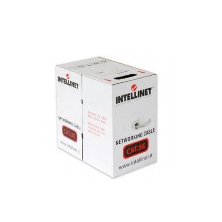 BOBINA DE CABLE UTP CCA INTELLINET CAT5E MULTIFILAR 100MTS GRIS 704830