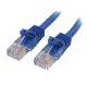 STARTECH CABLE DE RED 1.8M CAT5e UTP RJ45 MOLDEADO AZUL RJ45PATCH6