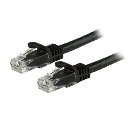 STARTECH CABLE DE RED 30CM CAT6 RJ45 SIN ENGANCHES NEGRO N6PATCH1BK