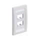 PLACA EJECUTIVA PANDUIT CFPE4WHY COLOR BLANCO PARA PARED 4 RANURAS