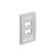 TAPA EJECUTIVA PANDUIT CFPE4IWY COLOR BLANCO CON DOS RANURAS