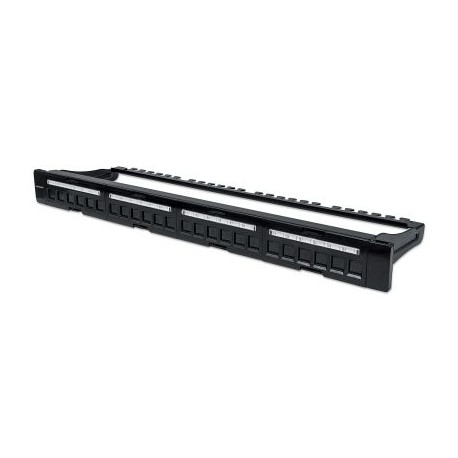 PANEL DE PARCHEO INTELLINET RJ45 CAT5E KEYSTONE 24 PTOS 720427