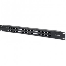 PANEL DE PARCHEO INTELLINET RJ45 CAT5E KEYSTONE 24 PTOS POE 720342