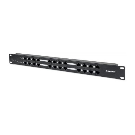 PANEL DE PARCHEO INTELLINET RJ45 CAT5E KEYSTONE 24 PTOS POE 720342