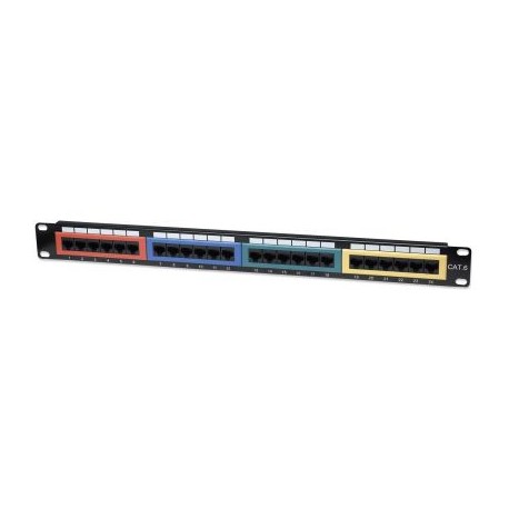 PANEL DE PARCHEO INTELLINET RJ45 CAT6 KEYSTONE 24 PTOS 513692