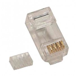 PLUG RJ45 BROBOTIX 101402 CAT6 TRANSPARENTE